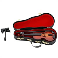 Los mejores  - Violín en Miniatura- Modelo de Mini Violín de Madera con Soporte de Caja para Tienda de Oficina en Casa- Decoración…